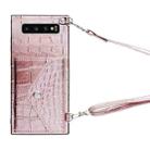 For Samsung Galaxy S8 Crocodile Texture Lanyard Card Slot Phone Case(Rose Gold) - 1