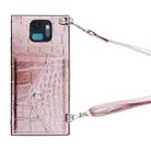 For Samsung Galaxy S9 Crocodile Texture Lanyard Card Slot Phone Case(Rose Gold) - 1