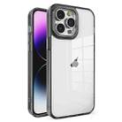 For iPhone 14 Pro Crystal TPU + PC Electroplated Lens Frame Phone Case(Black) - 1