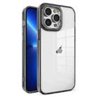 For iPhone 13 Pro Crystal TPU + PC Electroplated Lens Frame Phone Case(Black) - 1