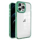 For iPhone 12 Pro Crystal TPU + PC Electroplated Lens Frame Phone Case(Green) - 1