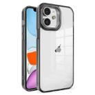 For iPhone 11 Crystal TPU + PC Electroplated Lens Frame Phone Case(Black) - 1