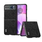 For Motorola Razr 40 ABEEL Retro Litchi Texture PU Phone Case(Black) - 1