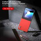 For Motorola Razr 50 ABEEL Genuine Leather Luolai Series Phone Case(Red) - 3