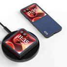 For Motorola Razr 60 Ultra ABEEL Genuine Leather Luolai Series Phone Case(Dark Blue) - 2