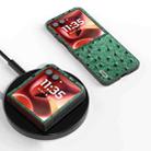 For Motorola Razr 60 Ultra ABEEL Genuine Leather Ostrich Texture Phone Case(Green) - 2