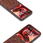 For Motorola Razr 60 Ultra ABEEL Genuine Leather Ostrich Texture Phone Case(Coffee) - 3