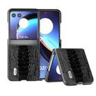 For Motorola Razr 40 Ultra ABEEL Genuine Leather Weilai Series Phone Case(Black) - 1