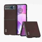 For Motorola Razr 40 ABEEL Genuine Leather Xiaoya Series Phone Case(Coffee) - 1