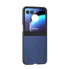 For Motorola Razr 50 ABEEL Genuine Leather Xiaoya Series Phone Case(Blue) - 2