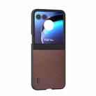 For Motorola Razr 50 ABEEL Genuine Leather Xiaoya Series Phone Case(Coffee) - 2