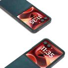 For Motorola Razr 60 Ultra ABEEL Genuine Leather Xiaoya Series Phone Case(Dark Green) - 3