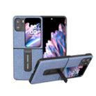 For OPPO Find N2 Flip Diamond Series Phone Case with Holder(Sapphire Blue) - 1