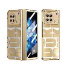 For vivo X Fold Integrated Electroplating Folding Phone Case with Hinge(Tyrant Gold) - 1