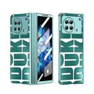 For vivo X Fold Integrated Electroplating Folding Phone Case with Hinge(Green) - 1
