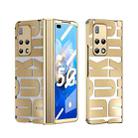 For Huawei Mate X2 Integrated Electroplating Folding Phone Case with Hinge(Tyrant Gold) - 1