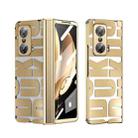 For Honor Magic V Integrated Electroplating Folding Phone Case with Hinge(Tyrant Gold) - 1