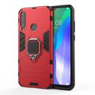 For Huawei Y6P PC + TPU Shockproof Protective Case with Ring Holder(Red) - 1