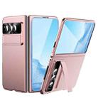 For Google Pixel Fold Integrated Electroplating PC Folding Phone Case(Pink) - 1