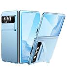 For Google Pixel Fold Integrated Electroplating PC Folding Phone Case(Blue) - 1