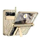 For Google Pixel Fold Mechanical Legend Integrated Electroplating All-inclusive Phone Case with Pen Slot(Gold) - 1