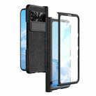 For Google Pixel Fold Integrated Napa Texture All-inclusive Phone Case with Hinge(Black) - 1