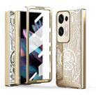 For OPPO Find N2 Mechanical Legend Integrated Electroplating All-inclusive Phone Case(Champagne Gold) - 1