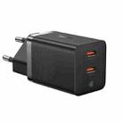 Baseus GaN5 Pro 40W Dual USB-C / Type-C GaN Fast Charger, EU Plug(Black) - 1