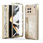 For vivo X Fold Mechanical Legend Integrated Electroplating All-inclusive Phone Case(Champagne Gold) - 1