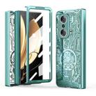 For Honor Magic V Mechanical Legend Integrated Electroplating All-inclusive Phone Case(Green) - 1