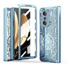 For Honor Magic V Mechanical Legend Integrated Electroplating All-inclusive Phone Case(Blue) - 1