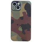 For iPhone 14 Plus Camouflage Pattern Film PC Phone Case(Green Camouflage) - 1