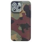 For iPhone 11 Pro Max Camouflage Pattern Film PC Phone Case(Green Camouflage) - 1