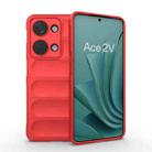 For OnePlus Ace 2V Magic Shield TPU + Flannel Phone Case(Red) - 1