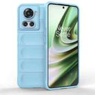 For OnePlus 10R 5G Global Magic Shield TPU + Flannel Phone Case(Light Blue) - 1