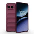 For OnePlus Nord 4 5G Global Magic Shield TPU + Flannel Phone Case(Wine Red) - 1