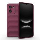 For OnePlus Ace 5 Racing / Nord 5 Magic Shield TPU + Flannel Phone Case(Wine Red) - 1