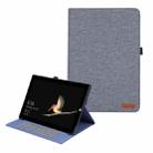 For Microsoft Surface Pro 4/5/6/7 Fabric Leather Tablet Case(Blue) - 1