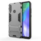For Huawei Y6P PC + TPU Shockproof Protective Case with Holder(Grey) - 1