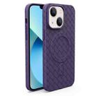 For iPhone 13 Woven Pattern MagSafe Magnetic Cooling Phone Case(Purple) - 1