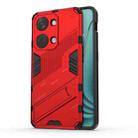 For OnePlus Ace 2V Punk Armor 2 in 1 PC + TPU Phone Case with Holder(Red) - 1