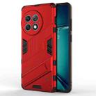 For OnePlus Ace 2 Pro Punk Armor 2 in 1 PC + TPU Phone Case with Holder(Red) - 1