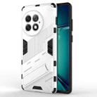 For OnePlus Ace 2 Pro Punk Armor 2 in 1 PC + TPU Phone Case with Holder(White) - 1