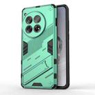 For OnePlus 12 5G Punk Armor 2 in 1 PC + TPU Phone Case with Holder(Green) - 1