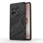 For OnePlus Ace 3 5G Punk Armor 2 in 1 PC + TPU Phone Case with Holder(Black) - 1