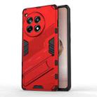 For OnePlus Ace 3 5G Punk Armor 2 in 1 PC + TPU Phone Case with Holder(Red) - 1