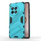 For OnePlus Ace 3 5G Punk Armor 2 in 1 PC + TPU Phone Case with Holder(Blue) - 1