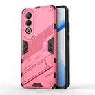 For OnePlus Nord CE4 5G Global Punk Armor 2 in 1 PC + TPU Phone Case with Holder(Light Red) - 1