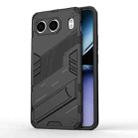 For OnePlus Nord 4 5G Global Punk Armor 2 in 1 PC + TPU Phone Case with Holder(Black) - 1