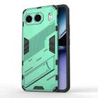 For OnePlus Nord 4 5G Global Punk Armor 2 in 1 PC + TPU Phone Case with Holder(Green) - 1